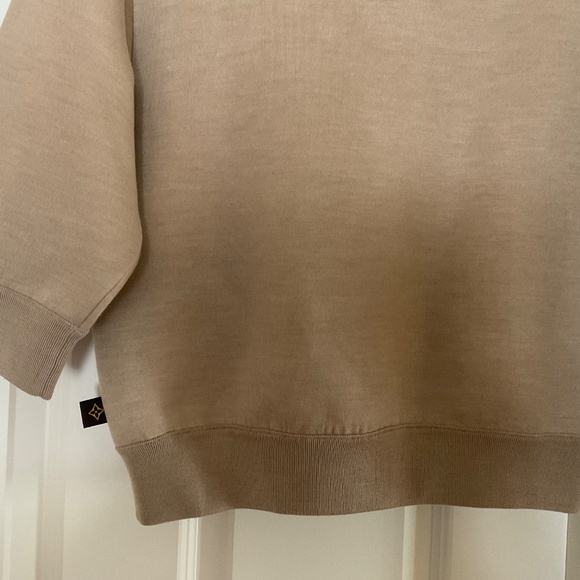 LOUIS VUITTON Beige Gold logo print Top !! - Picture 6 of 9